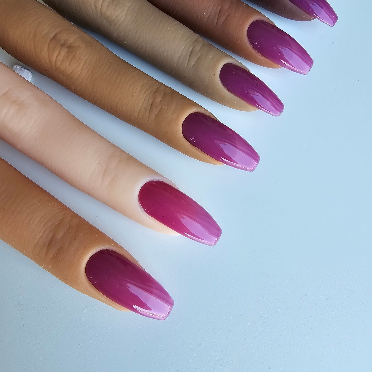 Rich purple shade, feminine and alluring - perfect for adding a touch of intrigue to fashion, crafted by hands from Nail Room Studio