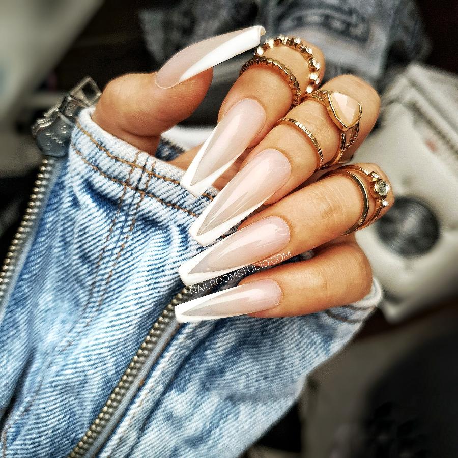 Artificial custom nails in extra long length for drag queens, manufactured by Nail Room Studio