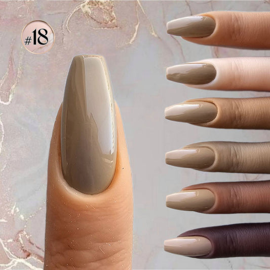 Light brown beige PressOn nails, fresh-looking false nails - a subtle choice to match any skin tone perfectly, from Nail Room Studio