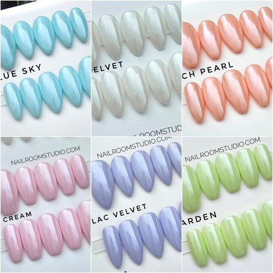 Unique spring pearl press-on pastel nails that shine beautifully, perfect for enhancing your style and adding sophistication