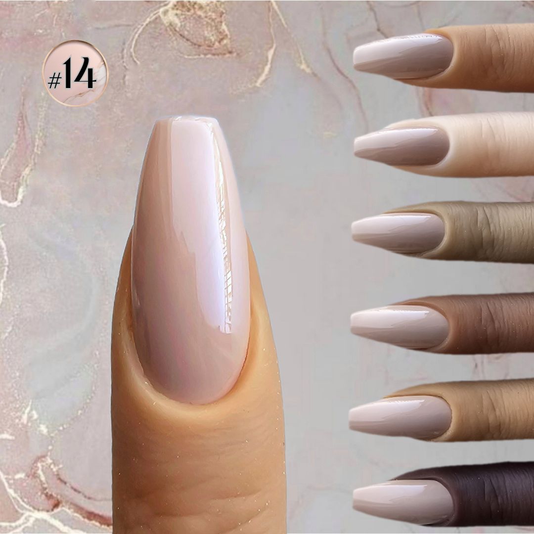 Light beige PressOn nails with full coverage and a classic natural tone, a versatile match for any skin shade