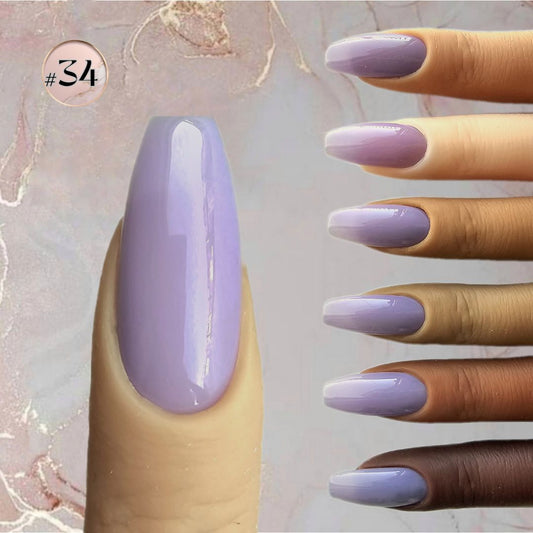 Light purple, subtly transparent press-on nails, an original design for a standout, trendy appearance