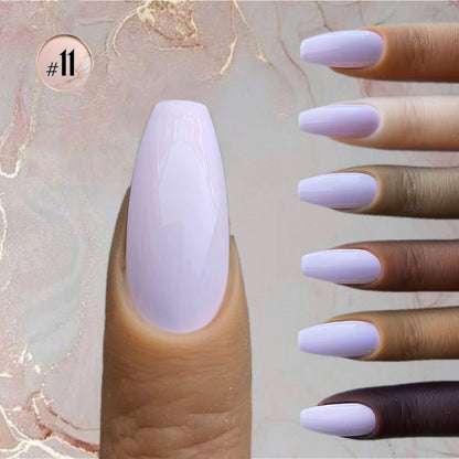 Pastel purple lilac PressOn nails with strong pigment, an excellent choice for a soft yet polished appearance