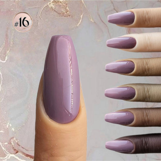 Rich seasonal nude PressOn nails, high-quality dirty lilac and purple artificial nails for all skin tones - great for creating natural, polished looks